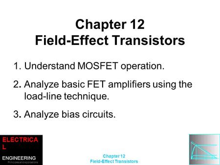 ELECTRICA L ENGINEERING Principles and Applications SECOND EDITION ALLAN R. HAMBLEY ©2002 Prentice-Hall, Inc. Chapter 12 Field-Effect Transistors Chapter.