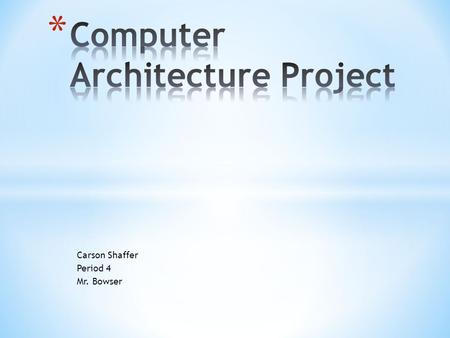 Computer Architecture Project