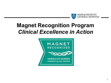 Magnet Recognition Program Clinical Excellence in Action