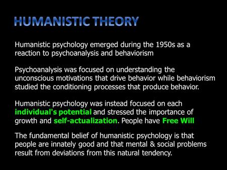 Psychoanalysis was focused on understanding the unconscious motivations that drive behavior while behaviorism studied the conditioning processes that produce.