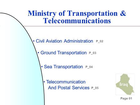 Ministry of Transportation & Telecommunications Civil Aviation Administration Ground Transportation Sea Transportation Telecommunication And Postal Services.