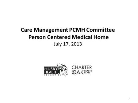 1 Care Management PCMH Committee Person Centered Medical Home July 17, 2013.