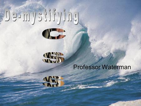 Professor Waterman Cascading Style Sheets (CSS) is a language that works with HTML documents to define the way content is presented. The presentation.