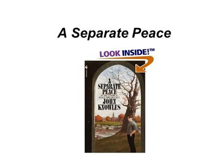 A Separate Peace. Online resource  ary/pdf/separate_peace.pdfhttp://www.glencoe.com/sec/literature/litlibr.