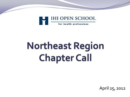 April 25, 2012. Agenda Introductions Chapter Planning Chapter Challenge Announcements.