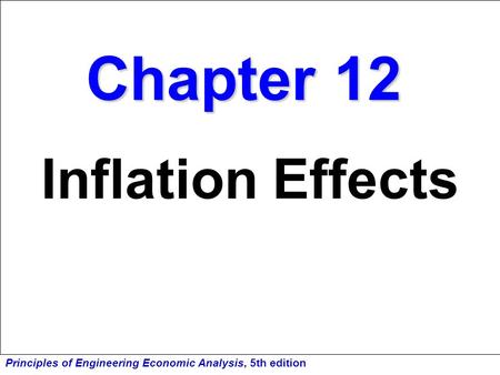 Chapter 12 Inflation Effects.