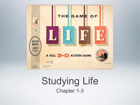 Studying Life Chapter 1-3.
