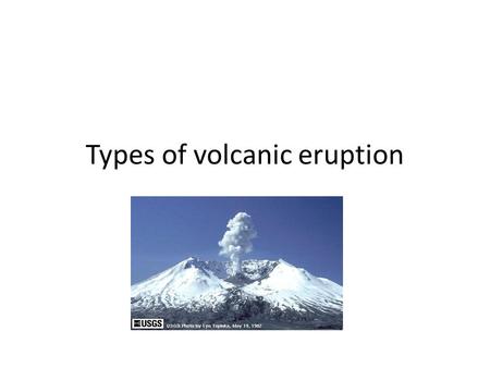Types of volcanic eruption. 2 How do they form? This one is forming on a destructive plate As the oceanic crust slips beneath the continental plate, some.