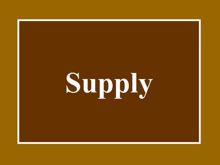 Supply Definitions Supply is the amount of a product that would be offered for sale at all possible prices in the market.