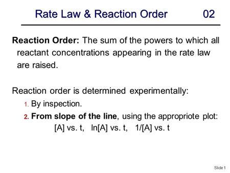 Rate Law & Reaction Order 02