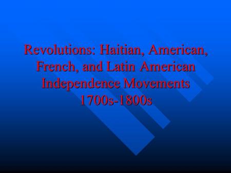 Haitian Revolution Began on August 22, 1781