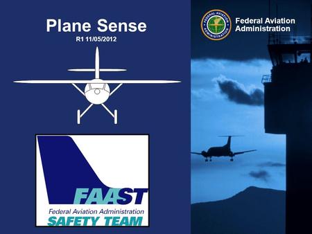 Federal Aviation Administration Plane Sense R1 11/05/2012.