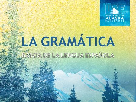 LA GRAMÁTICA. Why study grammar? You have a highly-developed, complex grammar. You will learn a second language (L2) more quickly by understanding grammatical.