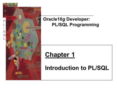 PL/SQLPL/SQL Oracle10g Developer: PL/SQL Programming Chapter 1 Introduction to PL/SQL.