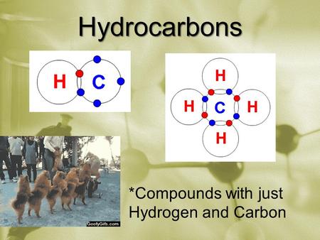 Hydrocarbons *Compounds with just Hydrogen and Carbon.