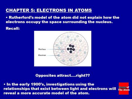 CHAPTER 5: ELECTRONS IN ATOMS