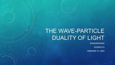 The Wave-Particle Duality of Light