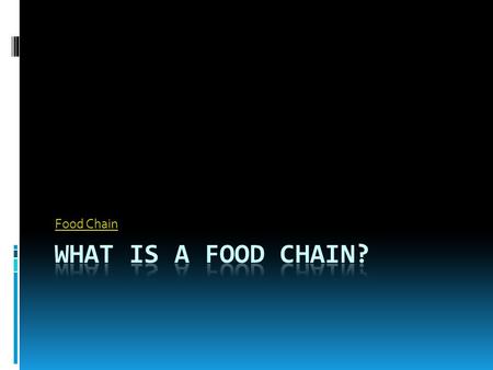 Food Chain. Food chain  Process that allows energy to move throughout organisms  Less and less energy each chain  4 parts to a food chain  Sun  Producer.