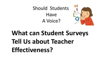 Should Students Have A Voice?