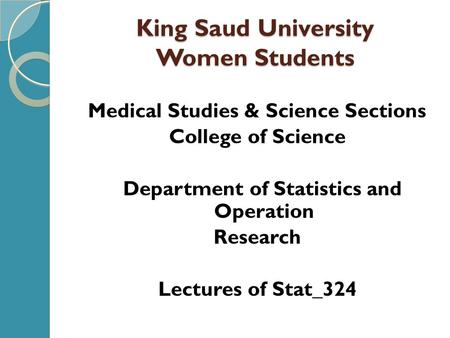 King Saud University Women Students