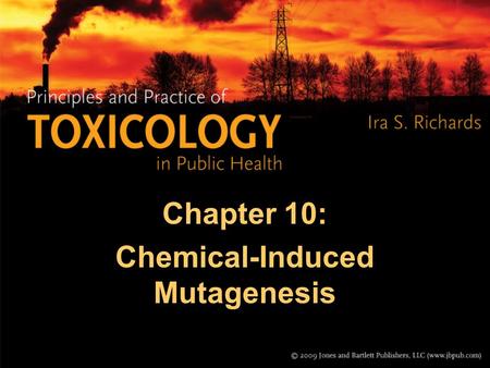Chapter 10: Chemical-Induced Mutagenesis. DNA and Mutations A mutation is a permanent change in the DNA. DNA is in our chromosomes and it codes for all.