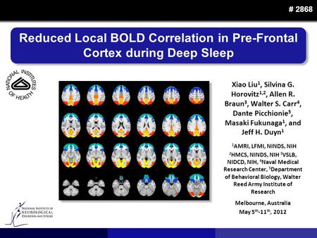 Reduced Local BOLD Correlation in Pre-Frontal Cortex during Deep Sleep