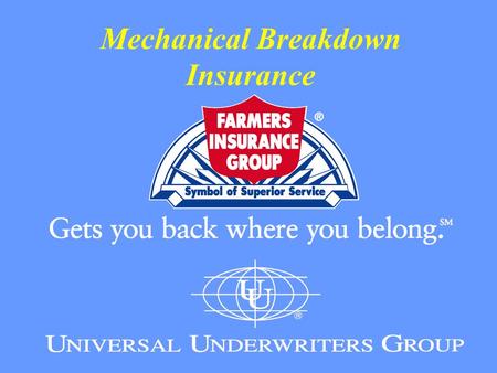 Mechanical Breakdown Insurance. Horizontal Marketing Value added marketing strategy Building customer loyalty Focus on agent, “I’m here to help” Now your.