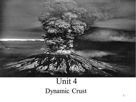 1 Unit 4 The Dynamic Crust. 2 A. The Earth in Cross Section I.There are 4 major zones that make up the Earth: A. : Outer, thinnest layer of the Earth.
