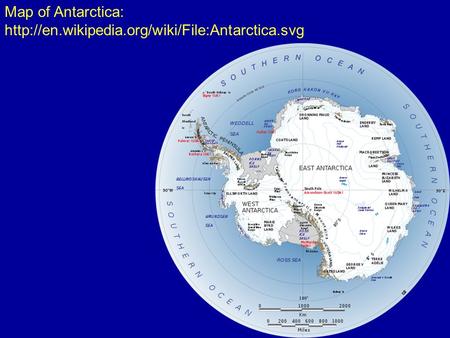 Map of Antarctica: