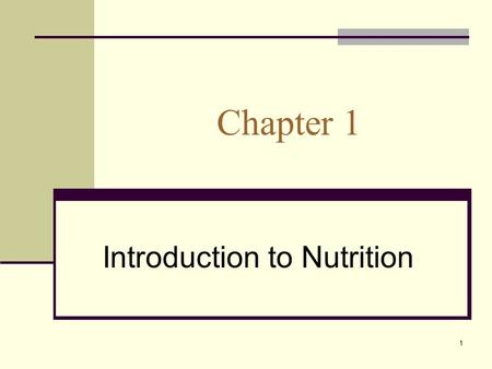 1 Chapter 1 Introduction to Nutrition. 2 Factors Influencing What You Eat Flavor Taste Smell Appearance Texture Temperature Other Aspects of Food Cost.