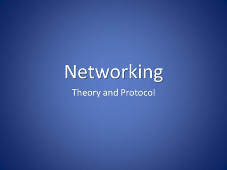 Networking Theory and Protocol. Local Network Topologies BUS TOPOLOGY.