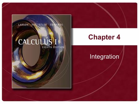 Chapter 4 Integration.
