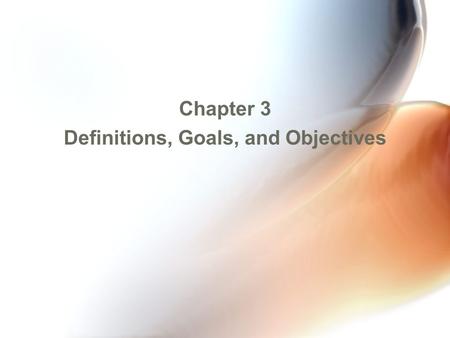 Chapter 3 Definitions, Goals, and Objectives. Maintenance Defined Airline: “Those actions required for restoring or maintaining an item in a serviceable.