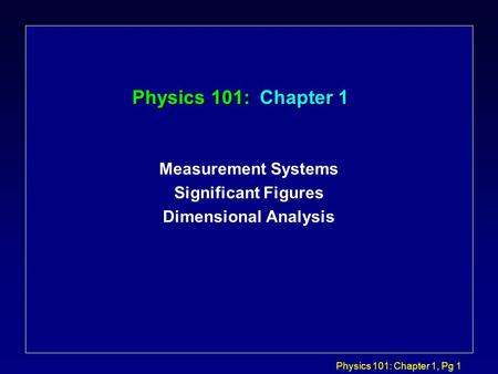 Measurement Systems Significant Figures Dimensional Analysis