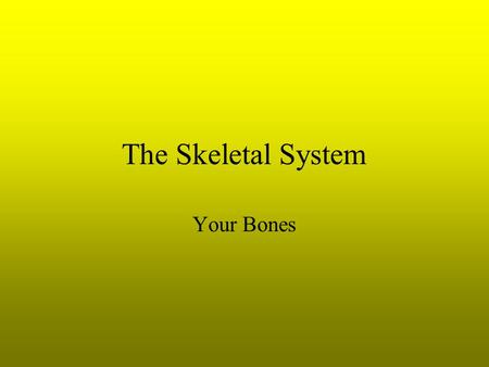 The Skeletal System Your Bones. 2 Types of Bone 1.Intramembranous a. Develop from layers of connective tissue b. Osteoblasts- form bone tissue 2.Endochondral.