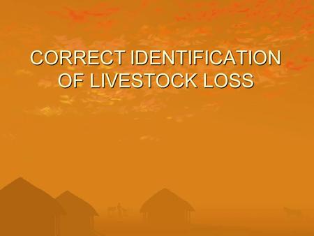 CORRECT IDENTIFICATION OF LIVESTOCK LOSS. WHY CONSERVE PREDATORS??? Predators are indicator species, demonstrating the health of an ecosystem Control.