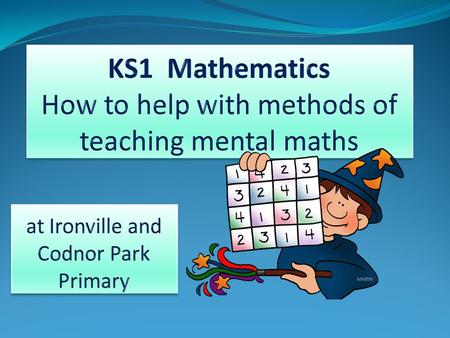 KS1 Mathematics How to help with methods of teaching mental maths