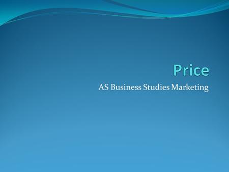 AS Business Studies Marketing
