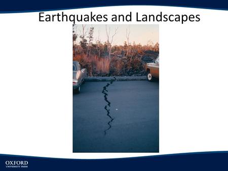 Earthquakes and Landscapes