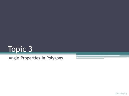 Angle Properties in Polygons