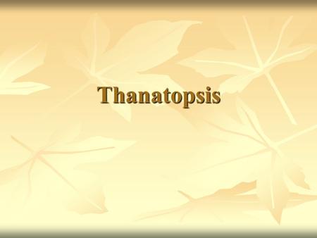 Thanatopsis. The underlying theme of the poem is death and a new way of looking at it. The underlying theme of the poem is death and a new way of looking.