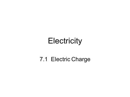 Electricity 7.1 Electric Charge. Journal 03/04/2011 Diagram an atom with 2 protons, 2 neutrons, and 2 electrons. Label each type of particle and the charge.