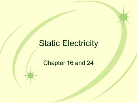 Static Electricity Chapter 16 and 24. Review: The 4 Fundamental Forces Strong Force – The force that is involved in holding the nucleus of an atom together.