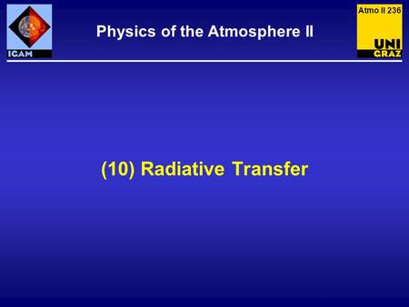 Physics of the Atmosphere II
