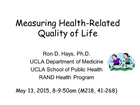 Measuring Health-Related Quality of Life