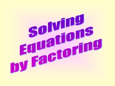 Previously, we have learned how to factor and have explored various factoring techniques. First, we studied how to find and use the GCF. Next, we looked.