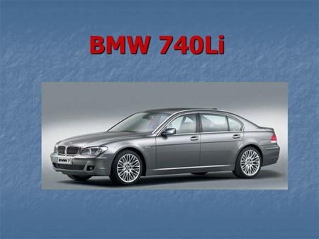 BMW 740Li. This project has been done by Sergey Maslenikov Group № 316.