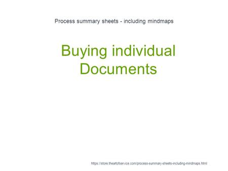 Process summary sheets - including mindmaps 1 Buying individual Documents https://store.theartofservice.com/process-summary-sheets-including-mindmaps.html.