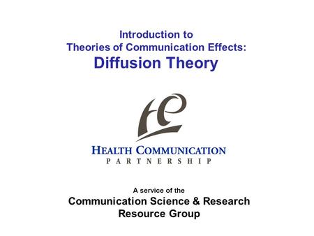 Theories of Communication Effects: Communication Science & Research