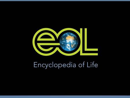 Encyclopedia of Life Established May 2007 First version of portal went online Feb. 2008 10-year goals –Assemble infinitely expandable web pages for all.